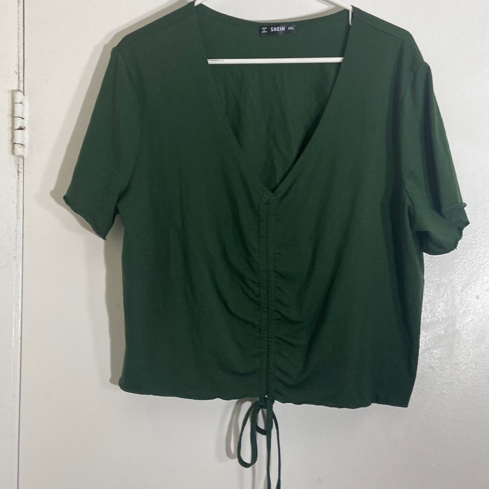 SHEIN Cropped tie string Top 3X